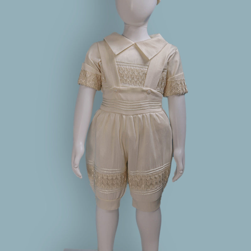 Crystal Embroidered Baptism Suit