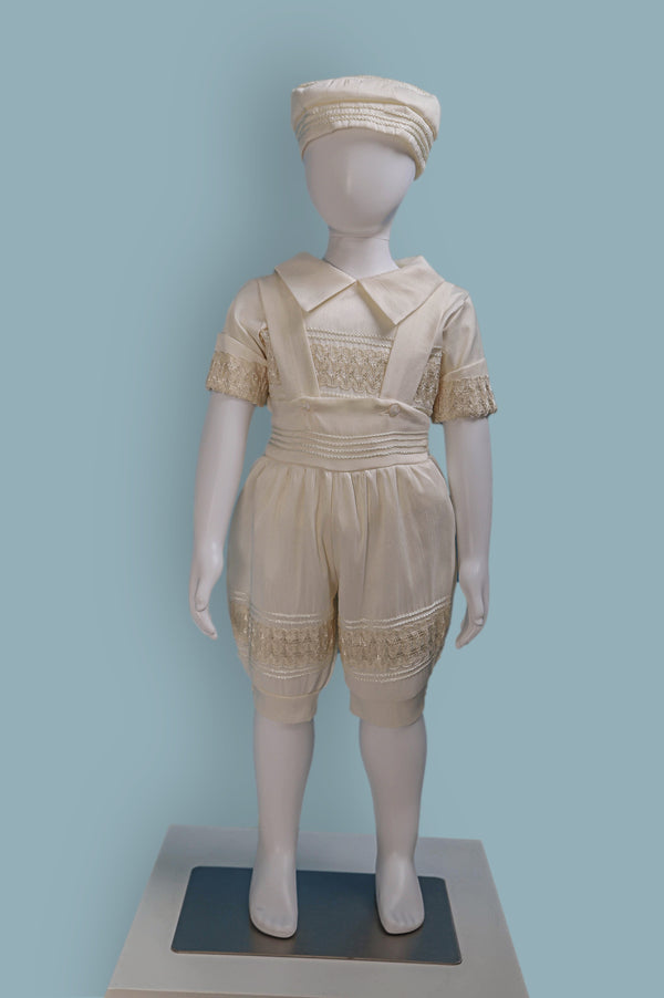Crystal Embroidered Baptism Suit