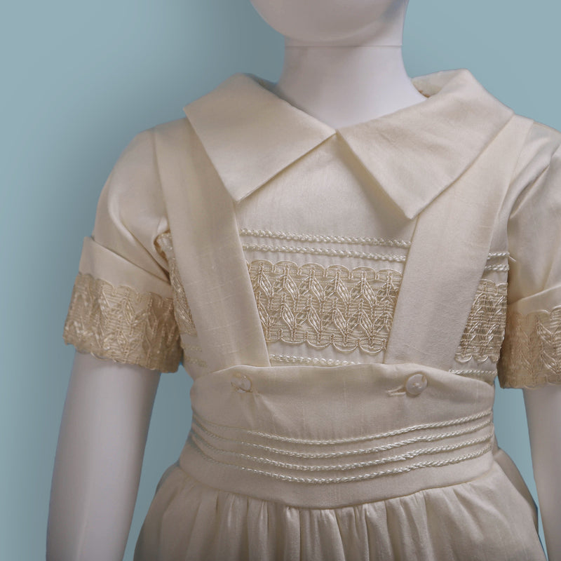 Crystal Embroidered Baptism Suit
