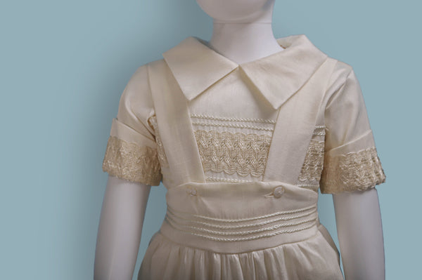 Crystal Embroidered Baptism Suit